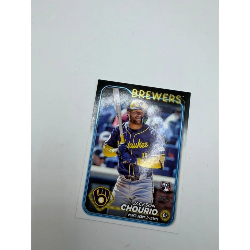 Jackson Chourio 2024 Topps Update Rookie Debut Milwaukee Brewers Card US155 RC - Picture 1 of 2